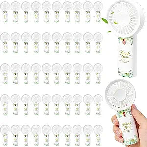 Electric Wedding Fans Mini Portable Fan 50 Pcs Small Handheld Fan Battery Operated Hand Fans Bulk Lightweight Personal Fan for Wedding Guests Bridal Party Favor Bridesmaid Gifts ( Battery Not Include)