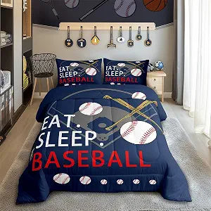 Feelyou Baseball Gaming Bedding Set Twin Size for Kids Teens