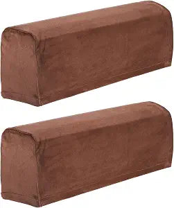 uxcell 2 Pcs Sofa Armrest Covers Stretch Couch Armrest Cover for Chairs Sofas Couch Arm, Scratch-Resistant Sofa Arm Cover, Coffee