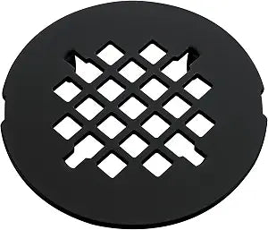 4-1/4 inches Snap-On Round Shower Drain Cover, Stainless Steel (Matte Black)