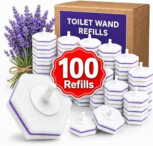 Msvvko Compatible Toilet Wand, Disposable Toilet Brush Head Refills