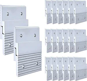 2 inch French Cleat Picture Hanger, Aluminum Mirror Hanging Kit NO Hardware, Ideal for Artwork, Whiteboard, Cabinet, Holds 30 lbs. per Pair, 20 Pairs
