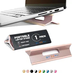 Steepy Portable Laptop Stand for Desk  Adjustable Height & Laptop Holder