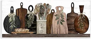 'Wooden Kitchen Items'| Wall Plaque Art