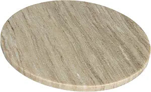 Creative Co-Op Elegant Marble Round Cheese Board, Beige