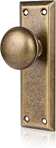 2 Pack Single Sided Vintage Dummy Door Knobs Interior, Antique Bronze