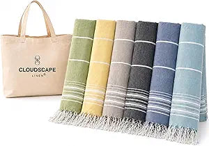 CLOUDSCAPE 6 Packs Oversized Premium Beach Towels Set- 39"x71", Highly Absorbent, Quick Dry, Sand Free Beach Essentials for Women, Lightweight Pool Towel, Easy Pack Travel Bath Towel, Multicolor5 | Premium Beach Towels
