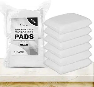 Professional Microfiber Sealer Applicator Pad  The Perfect Tool to Apply Sealer to All Natural Stone and Tile Like Marble, Granite, Concrete & Slate (White)
