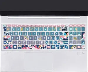 Keyboard Cover for 15.6 HP Laptop 15-fc 15-fd 15t-fd 15z-fc Series, HP Pavilion 15-eg 15t-eg 15-eh 15-er, 17z-ca 17-cn 17-cp 17z-cp Series Red Flower