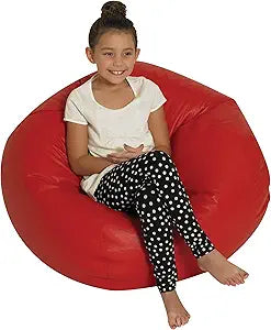Children's Factory-CF610-007 35" Kids Bean Bag Chairs, Flexible Seating Classroom Furniture, Beanbag Ideal for Boy/Girl Toddler Daycare or Playroom, Red