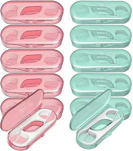 Holy Rose Travel Dental Floss Case, Portable Flossers Picks 12 Packs