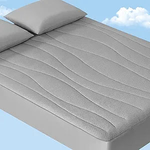 Elegear Cooling Mattress Pad Queen, Upgraded Arc-Chill 3.0 + PCM Cooling, Stay Cool All Night, Breathable & Soft, Deep Pocket 18", Washable Mattress Protector for Hot Sleepers, Gray