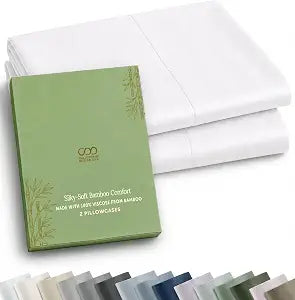 California Design Den Queen Pillow Cases, 100% Viscose from Bamboo