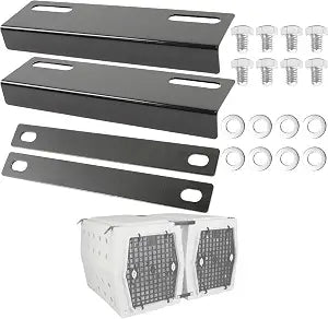 Coupler Kit for Kennel  Gen 2 Only, 2 Top Brackets & 2 Bottom Braces with 8 Mounting Bolts & Washers, Compatible with RuffLand Kennels Medium, Intermediate, Large Dog KennelNot for X-Large