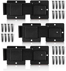 7.5" Flip Gate Latch Lock with Padlock Hole, 4mm Aluminum Anti-Rust Alloy Door Latch for Outdoor Wooden Fence,Sliding Swing Open Door,Wooden Fence,Barn Door, Shed,Yard,Screws(7.5in - 3 Pack)