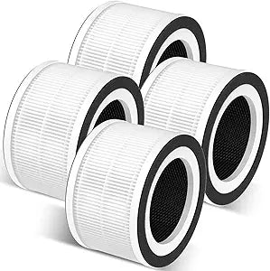 4-Pack Fillo/Halo/Allo Replacement Filter Compatible with Afloia Fillo/Halo and Mooka Allo Air Purifiers, 3-in-1 Filtration Filters