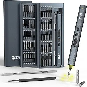Electric Screwdriver Torx T5 T6 T8 T9 T10 T15 Triwing Y00 Y000 Pentalobe P2 P5 for iphone/macbook/computer/laptop,Cordless Repair Tool Kit with tweezers for joycon switch/xbox/ps4 controller,glasses