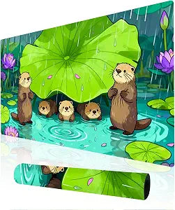 Nuxovilar Otters Large Mouse Pad 35.4x15.7in Desk Mat