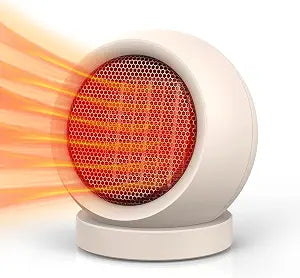 Coolfor Space Heater,PTC Ceramic/Portable Electric Desktop Heater High Output Desktop Heater for Home Bedroom Office Desk Indoor Use(Light Brown)