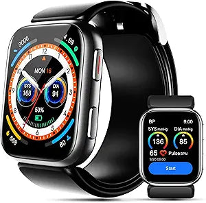 BP Doctor Smart Watch Blood Pressure, 1.95" Blood Pressure Monitor with Air Pump Band, Blood Pressure Watch with Sleep Heart Rate Monitor, Pedometer, Watch Supports Data Sharing, Reminder Monitoring