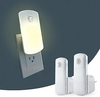 Night Light Plug into Wall with Motion Sensor, Auto On/Off, Portable with 3 Adjustable Modes, Nightlight for Kids, Nursery, Bedroom, Bathroom and Hallway (2 Pack)
