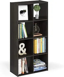 Furinno Pelli Cubic Storage Cabinet, 4x2, Espresso
