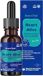 Heart Alive Liquid Cardiovascular System Health for Dogs and Cats-Norwegian Fish Oil, Coenzyme Q10, Vitamin K2, Policosanol, Hawthorn Berry Extract, Vegan Bacon Flavor (60ml)
