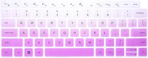 Silicone Keyboard Cover Compatible for Dell Latitude 7440 7430 7420 7410 14", Dell Latitude 5450 5440 5430 5431 14", Dell Latitude 9000 9510 9520 7520 15.6", Dell Latitude 9420 9430 14" (Ombre Purple)