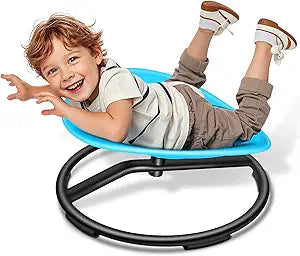 FERUERW Spinning Chair for Autistic Kids, Autism Sensory Products, Sensory Toy Gifts for Children with ADHD/Autism, 220LBS Weight Capacity, Training Body Coordination, 3+ Years (Blue)