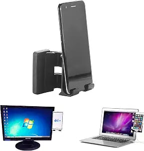 xcivi Adjustable Screen Side Phone Clip Holder for Laptop & Desktop Monitor