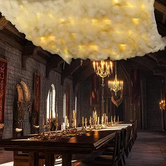 Suncalla 3x4.3 ft Cloud Decoration 3D Imitation Cotton Cloud for Ceiling