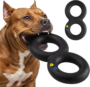 Goughnuts  Dog Toys for Aggressive Chewers | Virtually Indestructible Pull Toy for Large Breeds Such as Pit Bulls and German Shepherds | Heavy Duty Tug Dog Toy | Large | Black