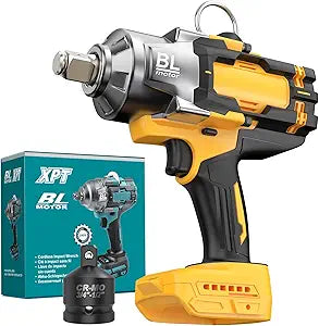 Cordless Impact Wrench 3/4" Compatible with Dewalt 20V Battery, 1475 Ft-lbs (2000N.m) High Torque power Impact Gun Heavy Duty Brushless, 3 Mode, 1/2" Impact Socket Adapter (No battery)