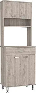 Tuhome Santoro 60 Pantry Cabinet with Double Doors, Adjustable Shelves, Versatile Storage for Kitchen, Dining, and Utility Rooms