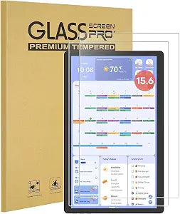 KEANBOLL 2-Pack Tempered Glass Screen Protector for Cozyla Digital Calendar+ 2: 15.6'', HD Clear,9H Hardness, Anti-Scratch