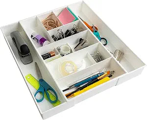 Dial Industries Expandable Junk Drawer Desk Organizer Storage Tray