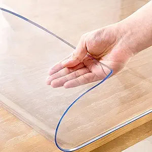 24 x 72 Inch Clear Table Cover Protector, 2mm Thick Clear Table Protector for Dining Room Table, Plastic Table Cover, Waterproof Table Pad for Kitchen, Office