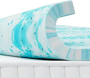3 Inch Mattress Toppers Memory Foam Cooling Gel Infused for Enhanced Comfort, CertiPUR-US Certified Breathable Bed Topper Pad with Support for Sleeper Sofa Couch RV Camper, Full