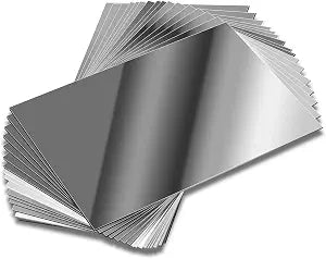 Elcoho 6 Pack Flexible Mirror Sheets Self Adhesive Plastic Mirrors Tiles