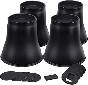 ANNKUT Bed Risers 6 Inch Heavy Duty, Round Furniture Risers for Bed Desk Table Sofa Couch���Bed Lifts Risers, Support up to 6000 Lbs(4 Pack Black)
