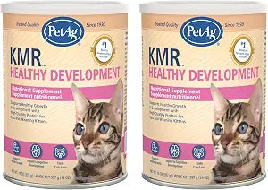 PetAg KMR Healthy Development - 14 oz, Pack of 2 - Great Tasting Nutritional Supplement for Cats and Weaning Kittens