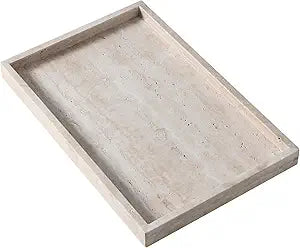 Rectangular Decorative Serving Tray,Modern Travertine Large Coffee Table Tray
