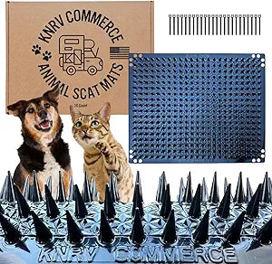 Scat Mats for Dogs & Cats - 10 Pack | Pet Repellent Mats | Keep Dogs Off Couch & Furniture | Keep Off Countertops | Scat Mat for Cats | Deterrent for Pets