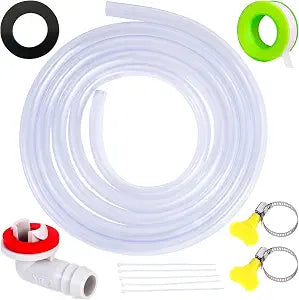 6 Feet Air Conditioner Drain Hose, 3/5 '' Portable AC Drain Hose Connector,2.0MM Thick,Not Easily Deformed,Replacement for Universal Mini-Split AC Unit & Window Air Conditioning Unit