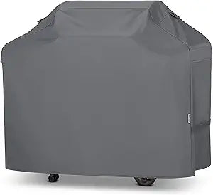 Unicook 55 Inch Grill Cover for Outdoor Grill, Heavy Duty Waterproof Gas BBQ Cover, Outside 3-4 Burner Barbecue Covering for Weber, Char-Broil, Nexgrill, All Weather Resistant, Grey