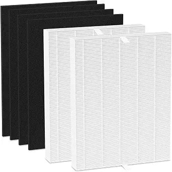 Replacement AIR108 True HEPA Filter Kit Compatible with Oreck AirInstinct 108, 75, 100, 200 Air Purifier (2HEPA + 4 Pre-Filter)