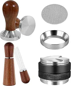 54mm Espresso Accessories Kit, Spring Loaded Calibrated Tamper, WDT Tool and Dosing Funnel Set, Coffee Machine Accessories