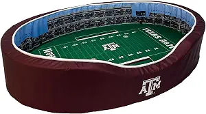 StadiumSpot Officially Licensed NCAA Premium Oval Dog Bed, Texas A&M, Medium