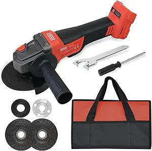 Angle Grinder Compatible wit milwaukee 18V Battery, 8000 RPM Brushless Motor, High Performance Cordless Grinder with 3 4-1/2 Inch Wheels & Tool Bag, for Cutting, Grinding, Polishing Metal (Tool Only)