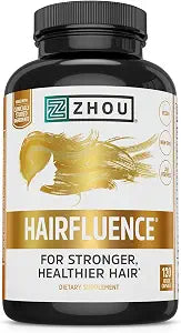 Zhou Hairfluence Supplement - 120 Veggie Capsules (Pack of 1)